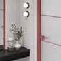 Алюминиевая межкомнатная дверь 1AХ никель матовый остеклённая