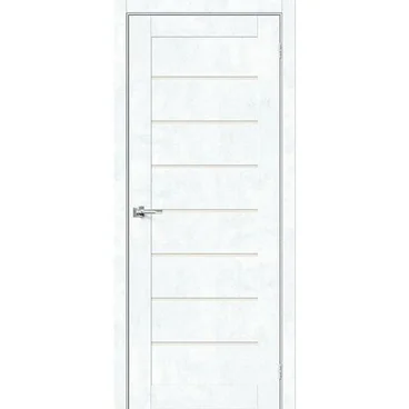 Межкомнатная дверь экошпон Bravo Порта-22 snow art остеклённая