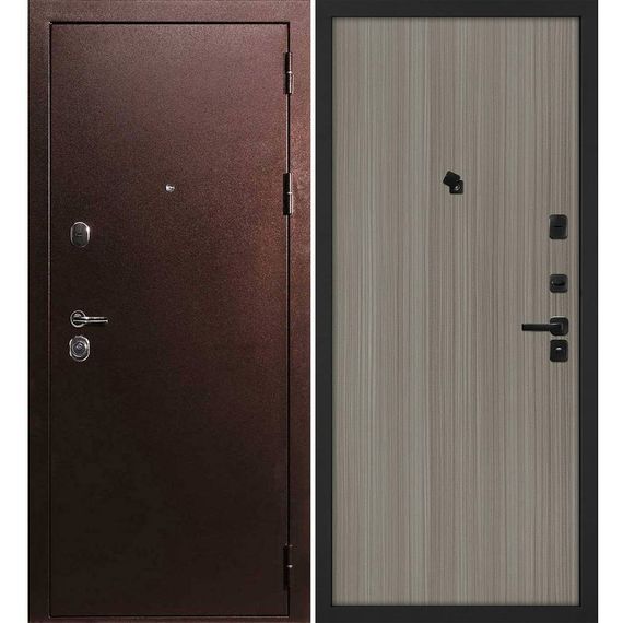 Входная дверь С-3 антик медь панель гладкая эвкалипт португальский