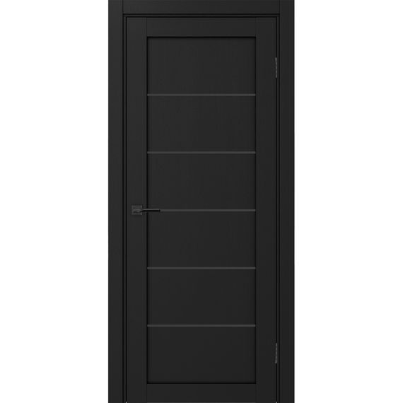 Межкомнатная дверь экошпон Турин 501АПП.1 антрацит с молдингом