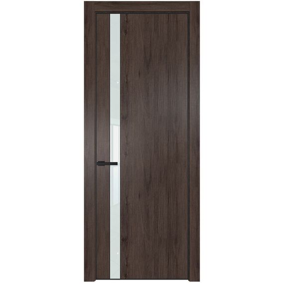 Межкомнатная дверь 18NA дуб тобакко остеклённая