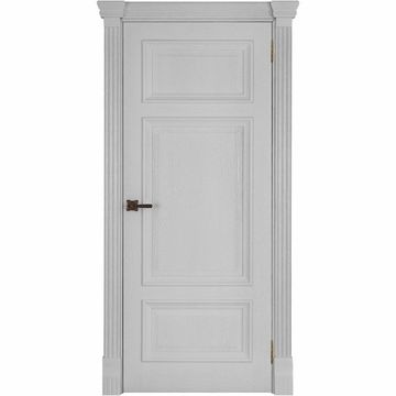 Межкомнатная дверь шпон Мадрид дуб перла глухая