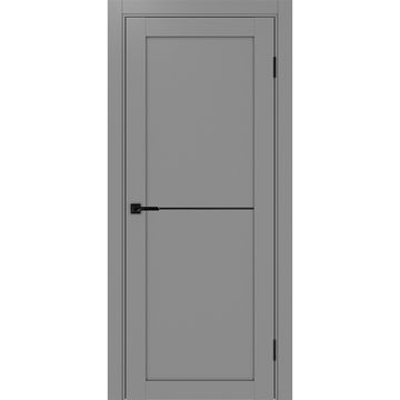 Межкомнатная дверь экошпон Турин 502АПП.11 серый с молдингом