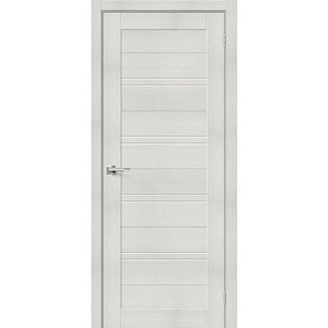 Межкомнатная дверь экошпон Порта-28 bianco veralinga остеклённая