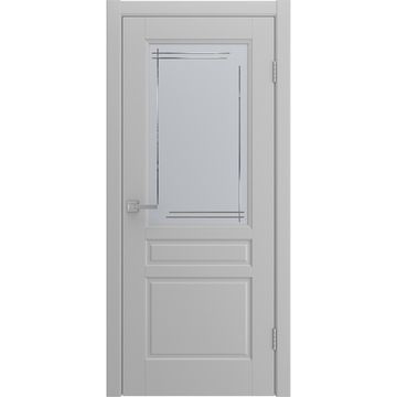 Межкомнатная дверь Бриз светло-серая эмаль со стеклом