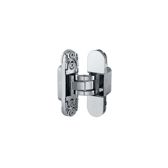 Петля дверная скрытая AGB Eclipse 2.0 в цвете хром глянец с накладками