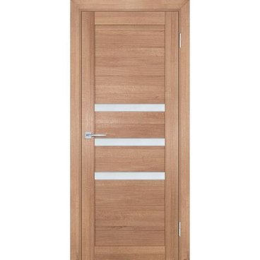 Межкомнатная дверь экошпон Мариам Техно-709 миндаль стекло сатинат белый