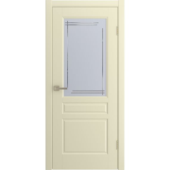 Фото двери Белли жемчуг эмаль со стеклом