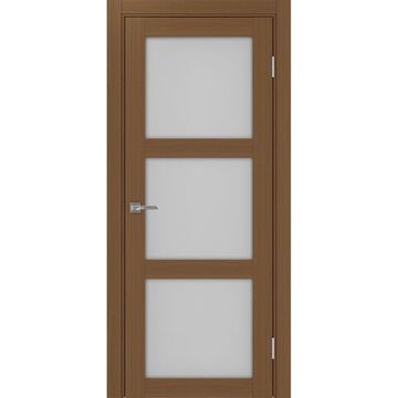 Межкомнатная дверь экошпон Турин 530.222 орех остеклённая