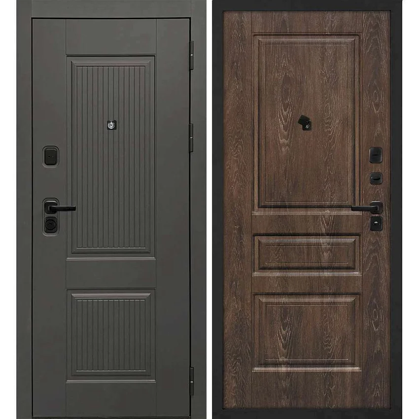 Входная дверь Линея-214 панель фрезерованная дуб корица