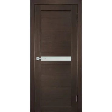 Межкомнатная дверь экошпон Мариам Техно-703 венге стекло сатинат белый
