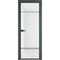 Алюминиевая межкомнатная дверь 4AХ серая ночь остеклённая