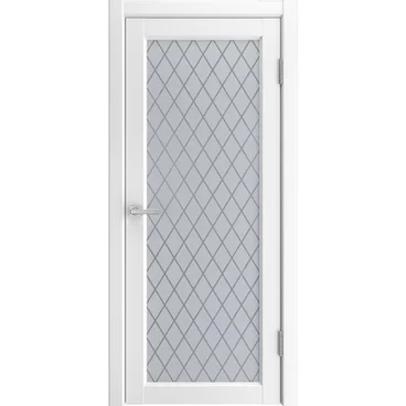 Межкомнатная дверь экошпон Emalit 1 белый со стеклом