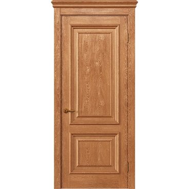 Межкомнатная дверь массив дуба Alvero Екатерина орех золотой глухая