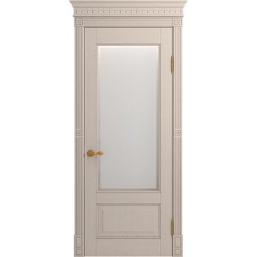 Межкомнатная дверь массив дуба Viporte Классика 1 прованс остеклённая