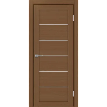 Межкомнатная дверь экошпон Турин 506.12 орех остеклённая