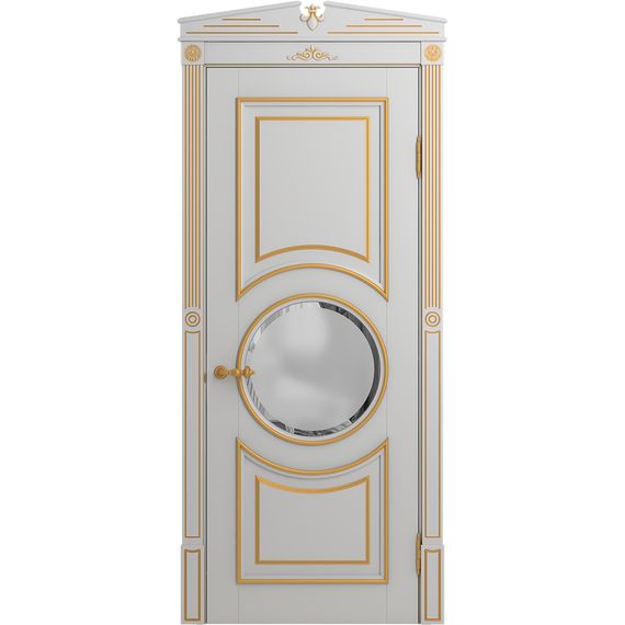 Межкомнатная дверь массив бука Viporte Лацио Амбиенте аворио патина золото остекление 4