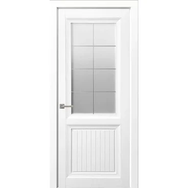 Межкомнатная дверь экошпон Байкал 512 аляска остеклённая