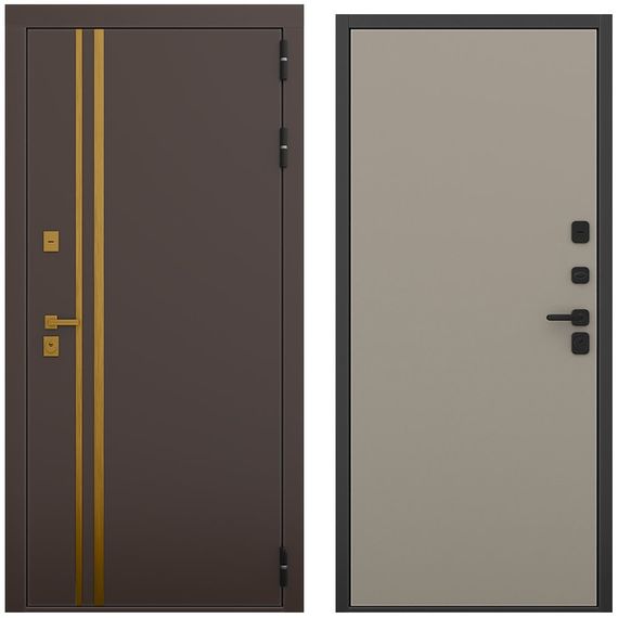 ходная дверь Баухаус амаретто силк панель гладкая варм грей