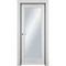 Межкомнатная дверь эмаль Нафта белая остеклённая