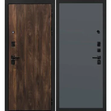 Входная дверь Лофт-1 дуб коньяк патина панель гладкая