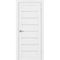 Межкомнатная дверь экошпон Турин 508.12 белый лёд остеклённая