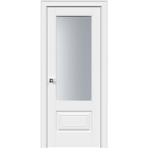 Фото двери Дельта 2 белая эмаль со стеклом