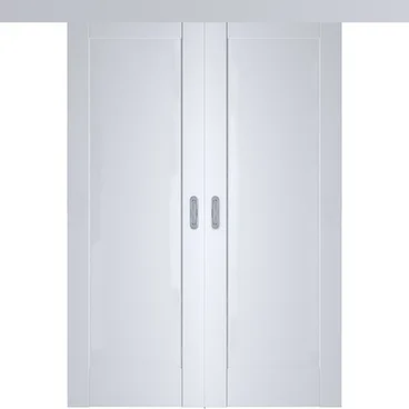 Раздвижная двустворчатая дверь Кобальт 20 магнолия глухая