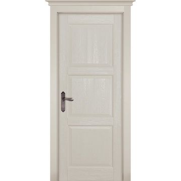 Межкомнатная дверь массив сосны ОКА Турин Браш эмаль слоновая кость глухая