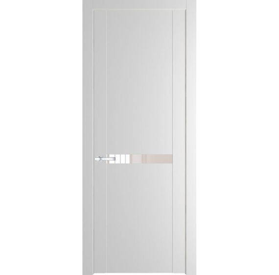 Межкомнатная дверь 1.4P крем вайт остеклённая