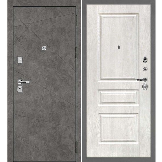 Входная дверь Урбан-127 панель фрезерованная дуб жемчужный