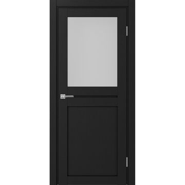 Межкомнатная дверь экошпон Турин 520.211 антрацит остеклённая