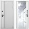 Входная дверь Пиано белый матовый панель зеркало Maxi