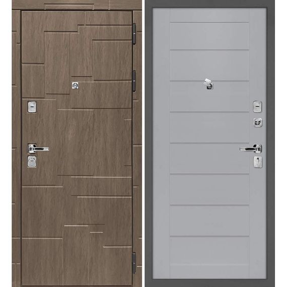 Входная дверь Домино дымчатая луна панель сборная манхэттен