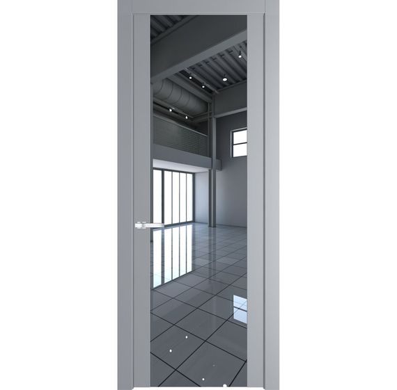 Межкомнатная дверь 1.7P смоки остеклённая