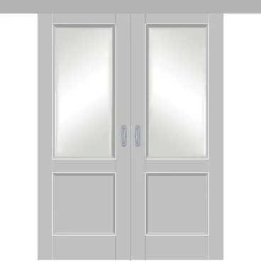 Раздвижная двустворчатая дверь Кобальт 33 манхэттен остеклённая