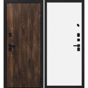 Входная дверь Лофт-1 дуб коньяк патина панель МДФ под покраску