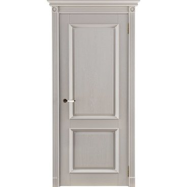 Межкомнатная дверь массив дуба Афина эмаль слоновая кость глухая