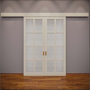 Раздвижная межкомнатная перегородка массив дуба цвет белёный дуб английская решетка