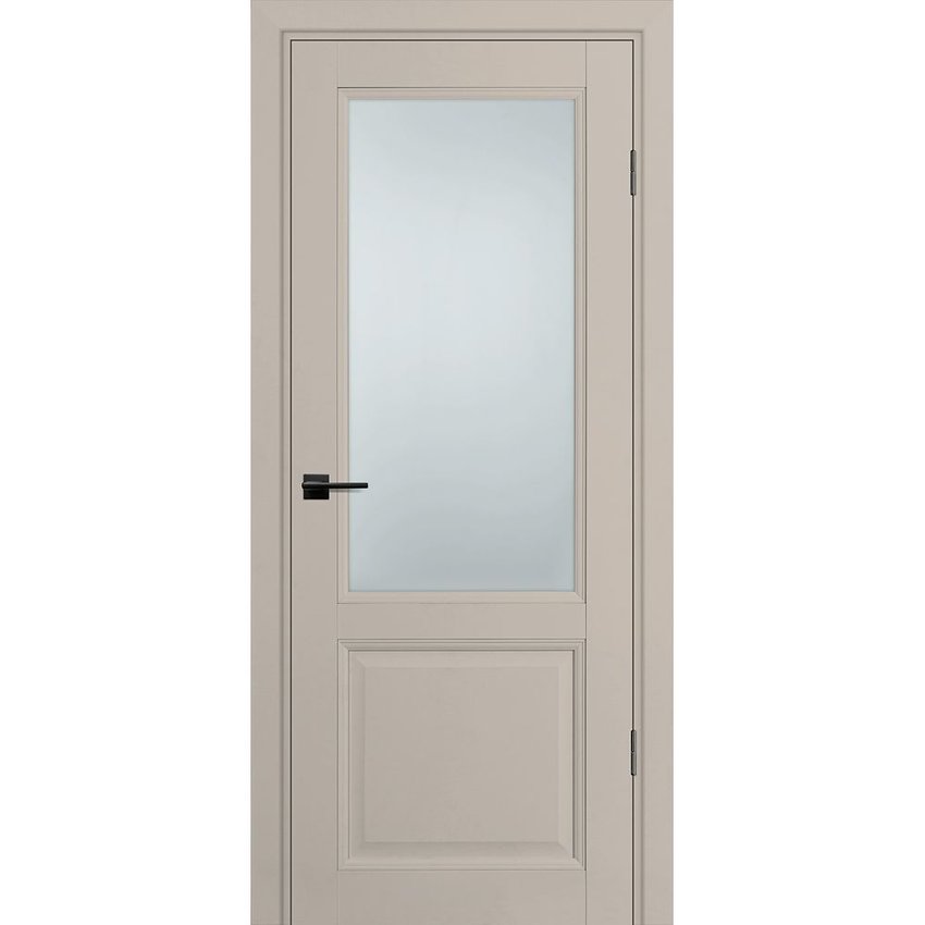 Фото двери экошпон PSU-37 шеллгрей остеклённая