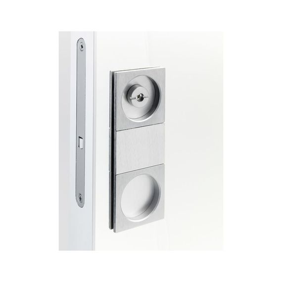 Дверная ручка для раздвижной двери квадрат на общей планке