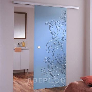 Стеклянная раздвижная дверь Лилия