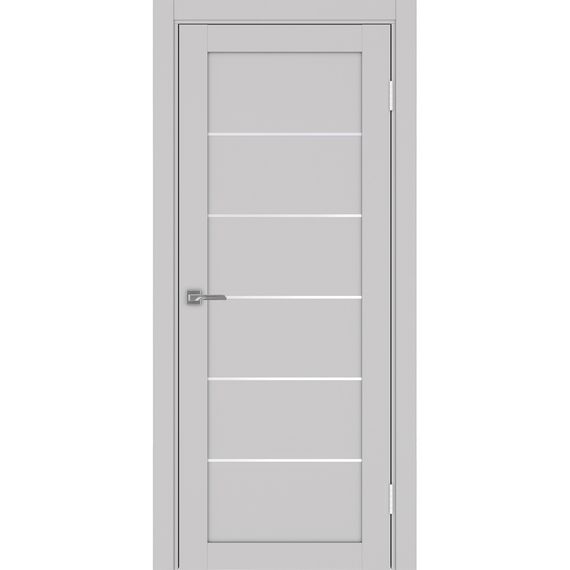 Межкомнатная дверь экошпон Турин 501АПП.1 пепельный с молдингом