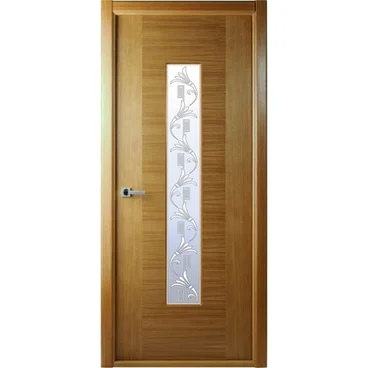 Межкомнатная дверь шпон Классика Люкс дуб остеклённая
