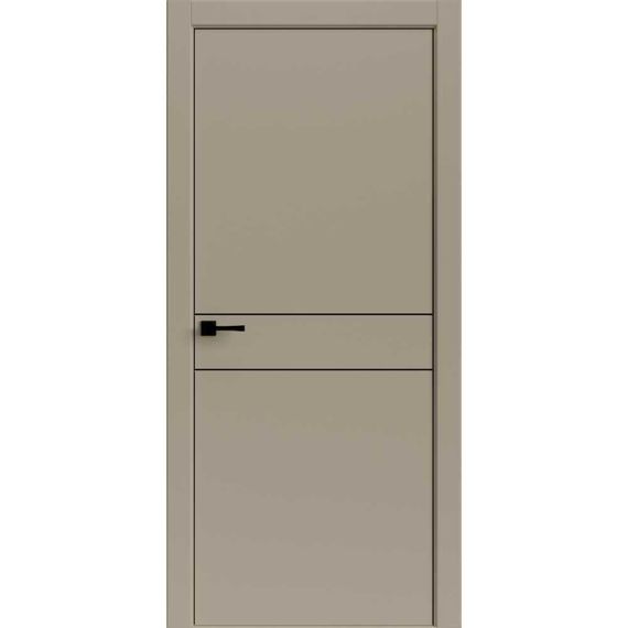 Межкомнатная дверь Light Geometry 4309 лофт мокко кромка ABS чёрная глухая