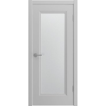 Межкомнатная дверь эмаль Vision 1 серая RAL 7047 со стеклом