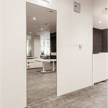 Скрытая алюминиевая дверь Atlantise Diamond с зеркалом с одной стороны и покрытие Egger с другой