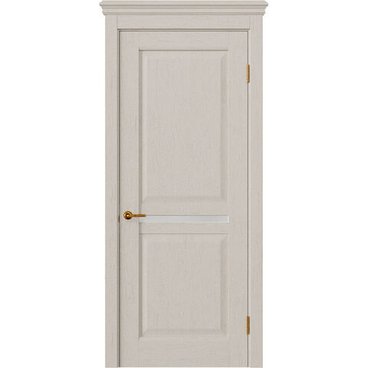 Межкомнатная дверь массив дуба селект Alvero Афина мускато глухая с узкой стеклянной вставкой