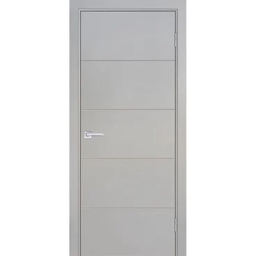 Межкомнатная дверь эмаль Текона Смальта-Лайн 03U агат RAL 7044 глухая