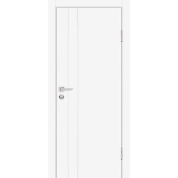 Межкомнатная дверь ПЭТ P-14 белая глухая кромка ABS в цвет полотна